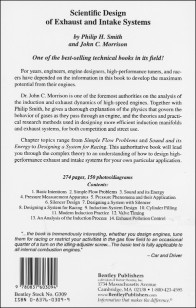 The Scientific Design of Exhaust and Intake Systems back cover